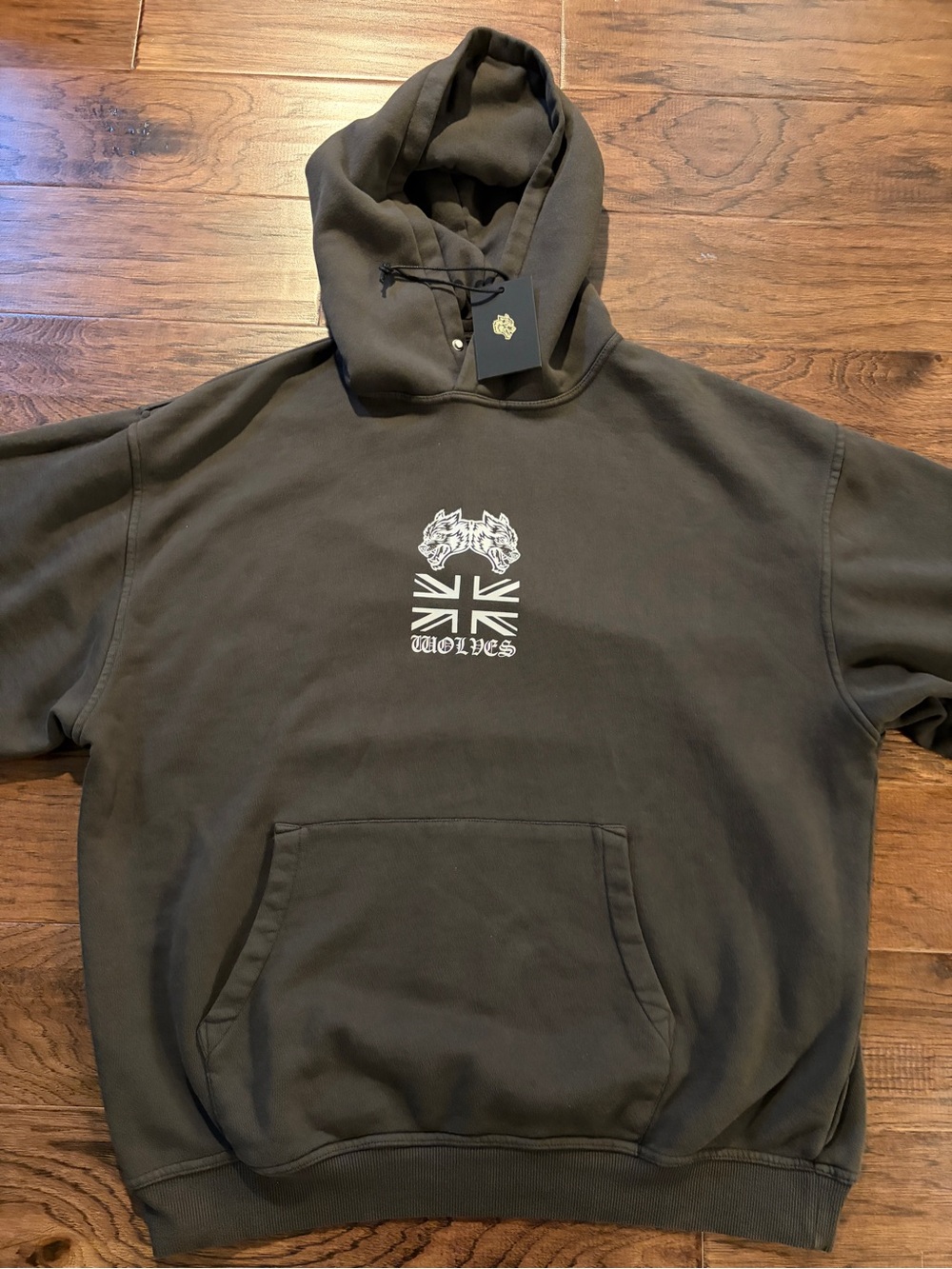 Darc Sport Olive Green Wolves Graphic Hoodie